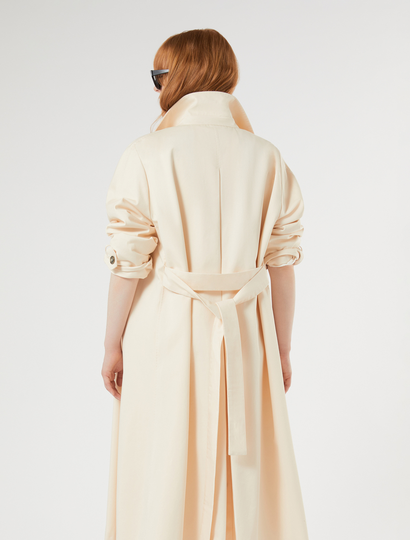 Trench in gabardina di cotone - BIANCO AVORIO - Marina Rinaldi - 5