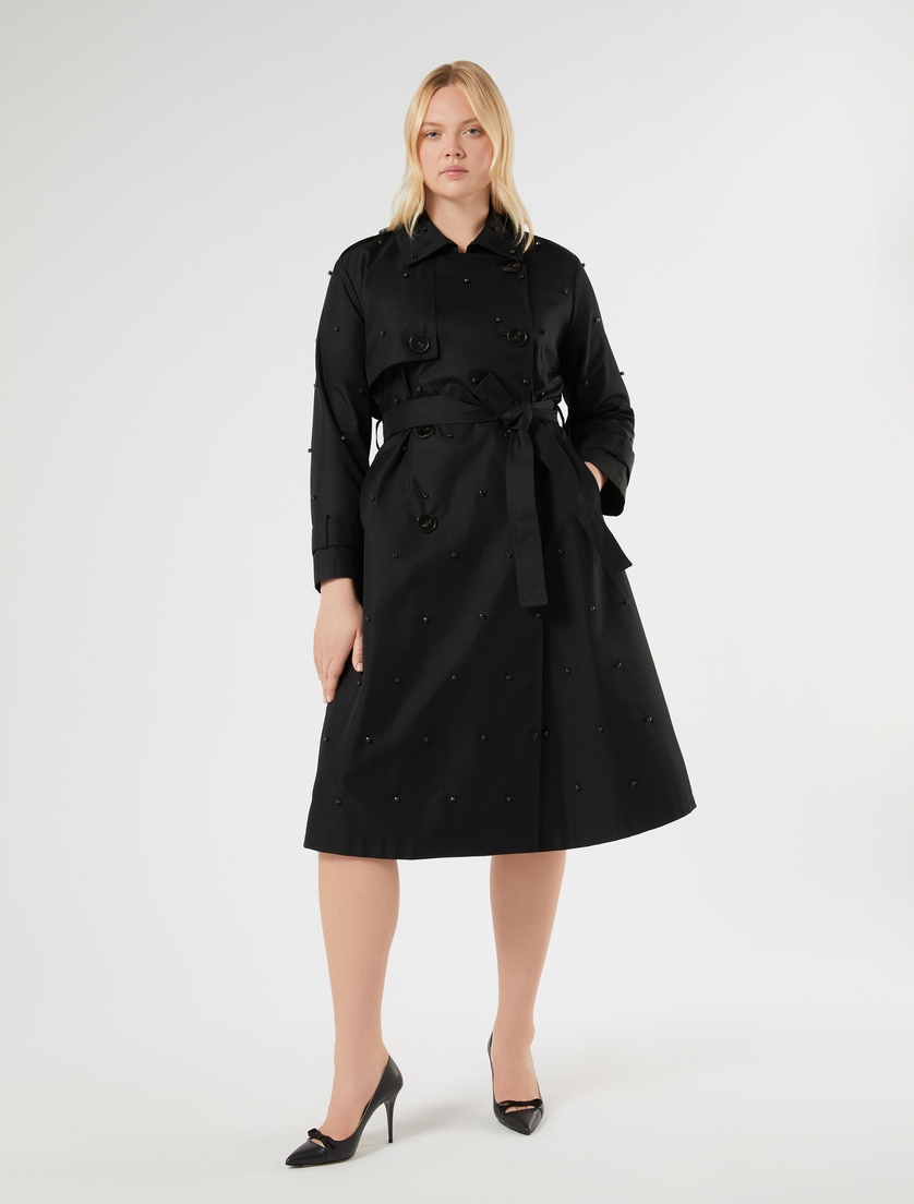 Bestickter Trenchcoat aus Twill - Marina Rinaldi