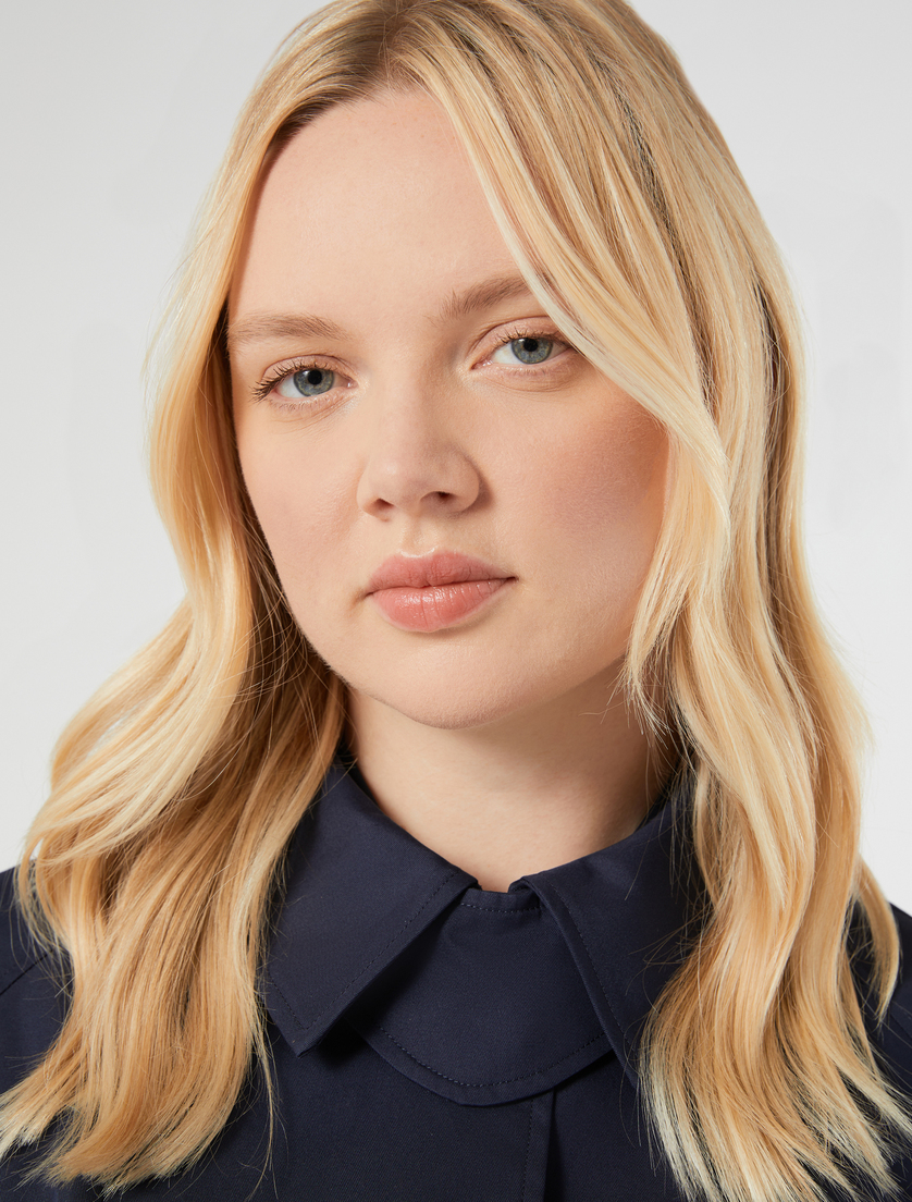 Regenmantel aus gemischtem Baumwolltwill - NACHTBLAU - Marina Rinaldi - 5