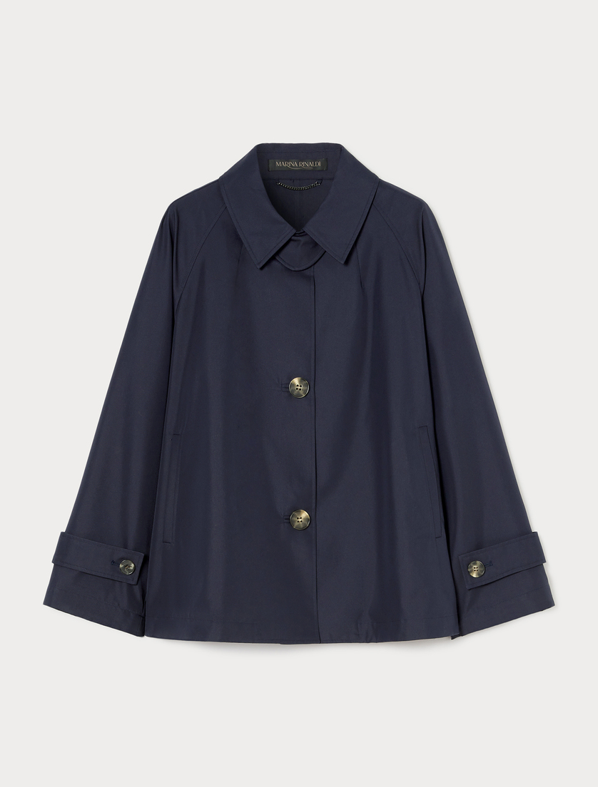 Regenmantel aus gemischtem Baumwolltwill - NACHTBLAU - Marina Rinaldi