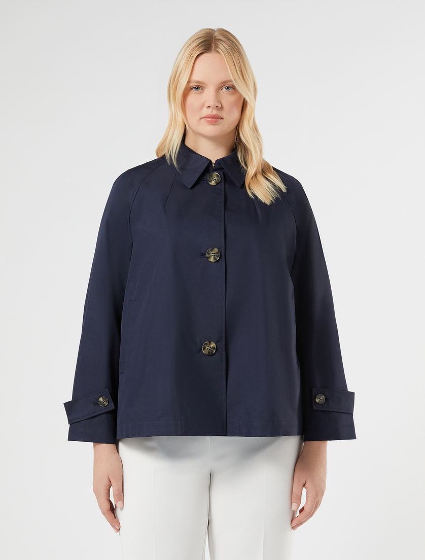 Regenmantel aus gemischtem Baumwolltwill - NACHTBLAU - Marina Rinaldi - 3