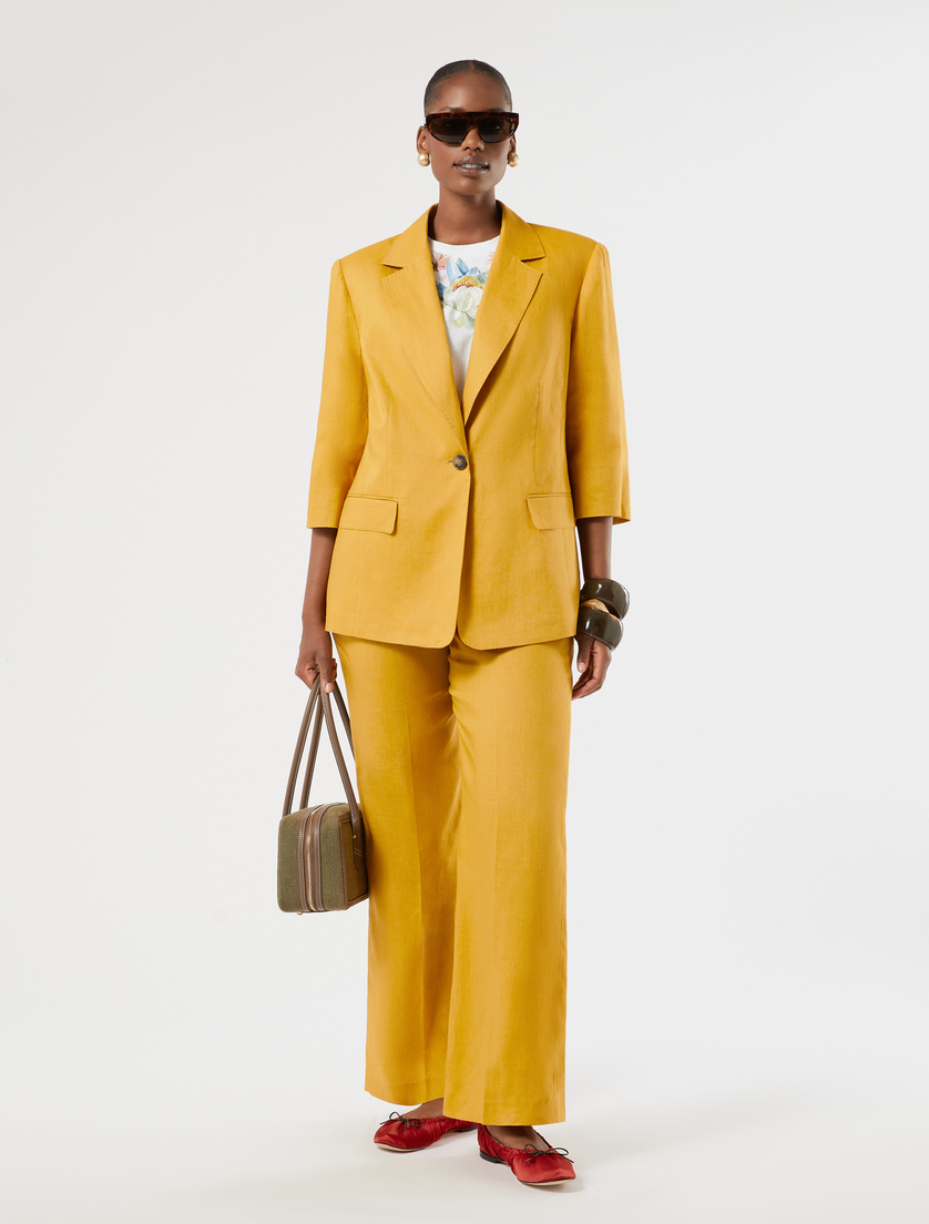 Linen canvas blazer jacket - Marina Rinaldi