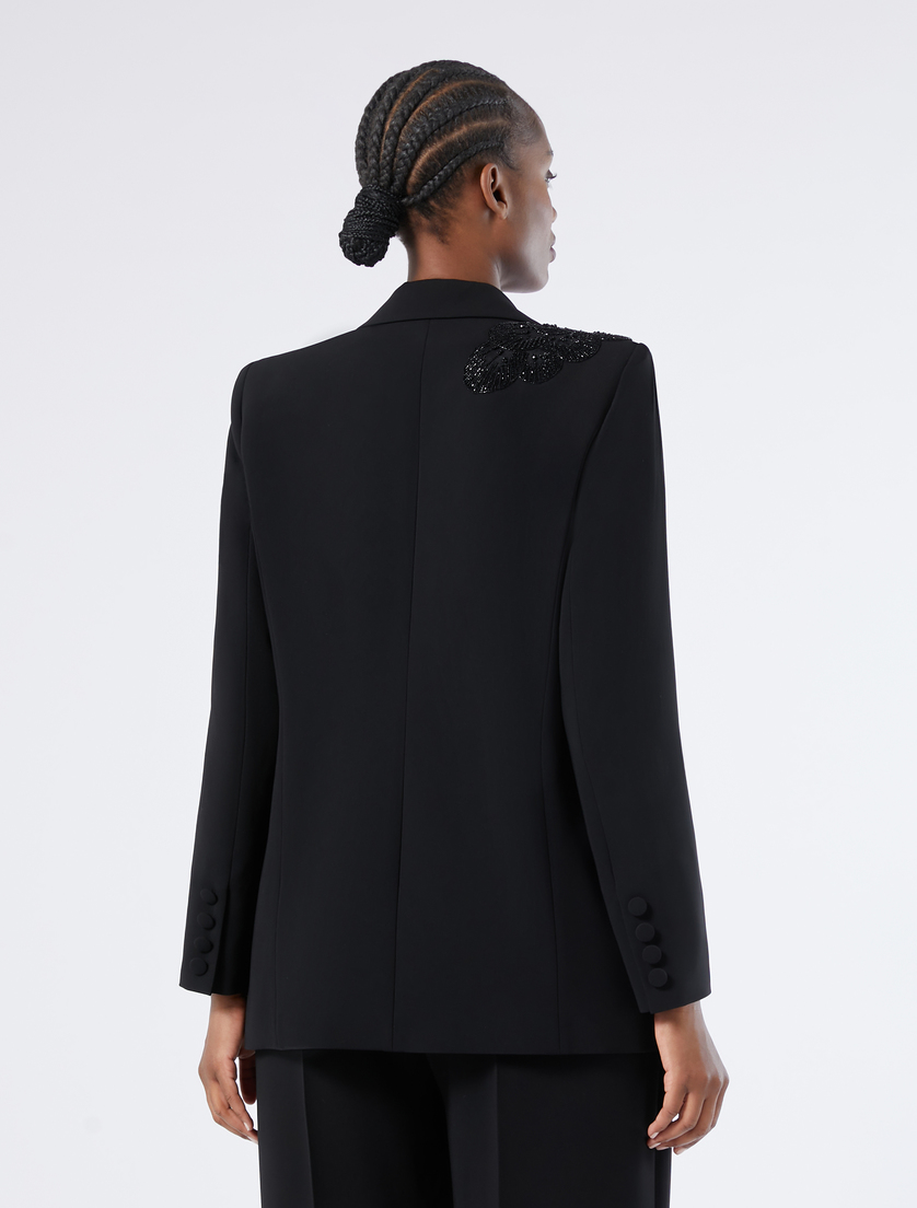 Cady blazer with embroidery - BLACK - Marina Rinaldi - 4
