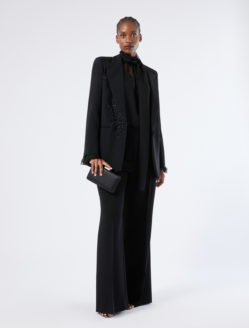 Cady blazer with embroidery - BLACK - Marina Rinaldi - 2