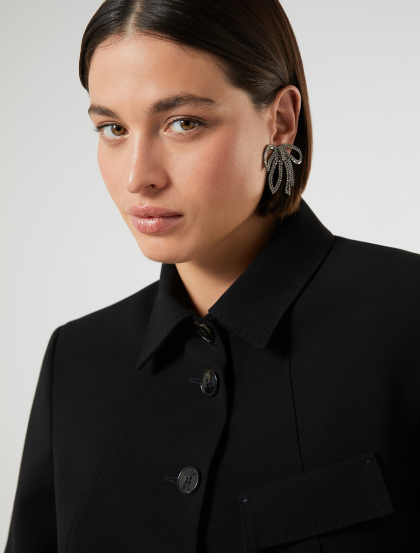 Pocket-detail cady jacket - BLACK - Marina Rinaldi - 5