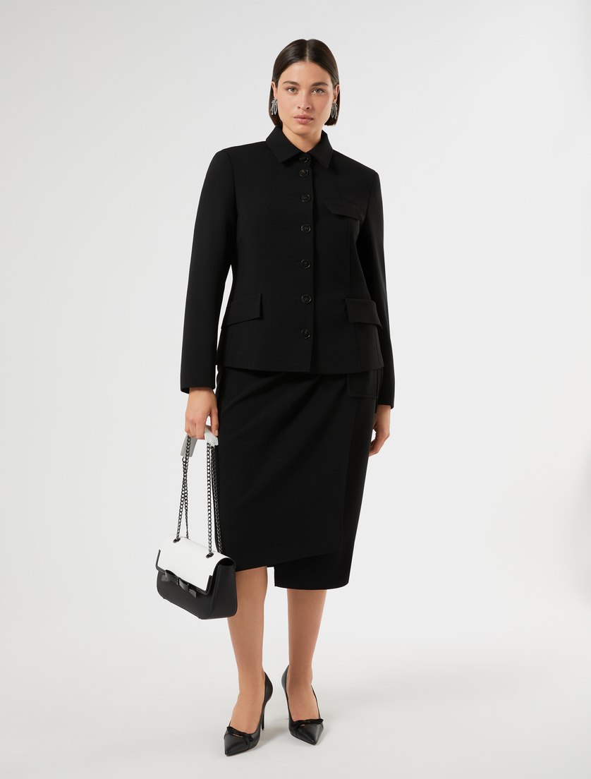 Pocket-detail cady jacket - Marina Rinaldi