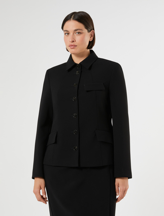 Giacca in cady con tasche - NERO