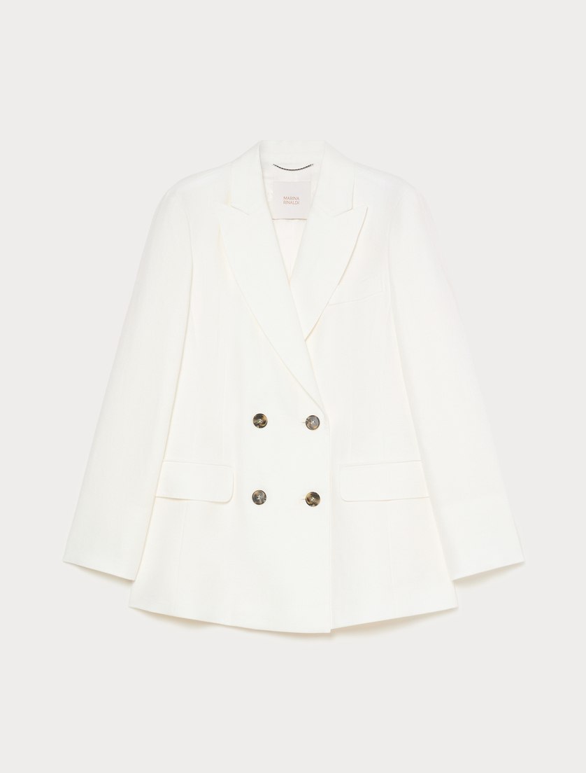 Giacca blazer in lino - BIANCO - Marina Rinaldi