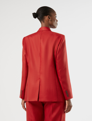 Linen blazer jacket - CHERRY - Marina Rinaldi - 4