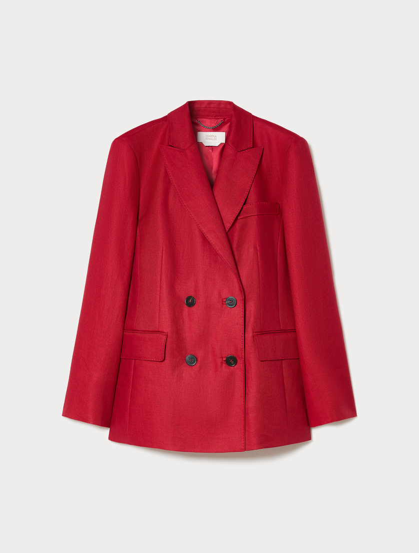 Giacca blazer in lino - CILIEGIA - Marina Rinaldi