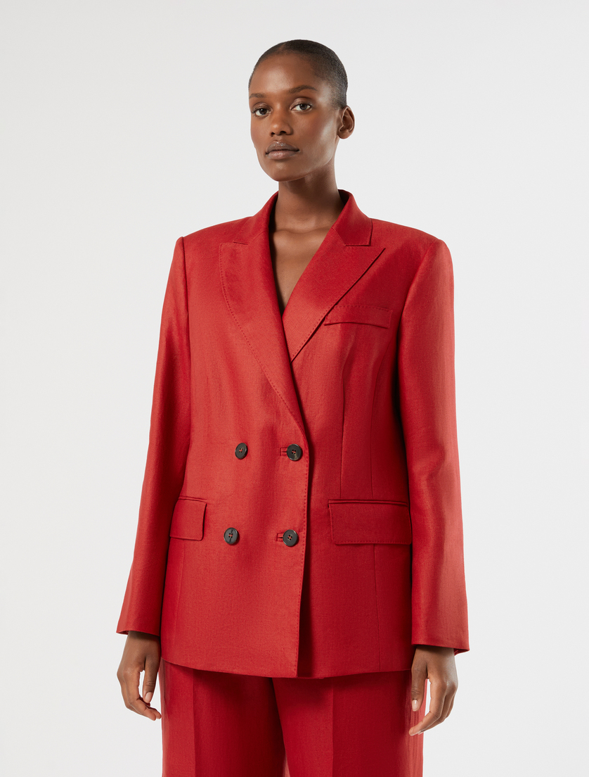 Giacca blazer in lino - CILIEGIA - Marina Rinaldi - 3