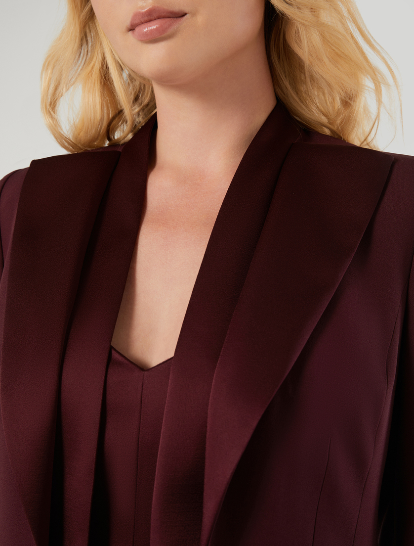 Envers satin blazer jacket - RED PURPLE - Marina Rinaldi - 5