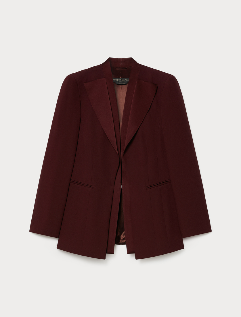 Envers satin blazer jacket - RED PURPLE - Marina Rinaldi