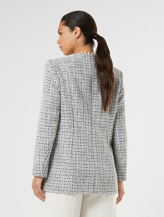 Embroidered yarn-dyed jacket - MIDNIGHTBLUE - Marina Rinaldi - 4