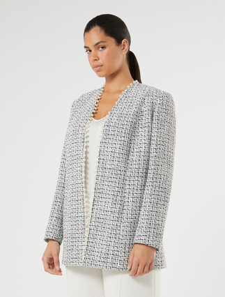 Embroidered yarn-dyed jacket - MIDNIGHTBLUE