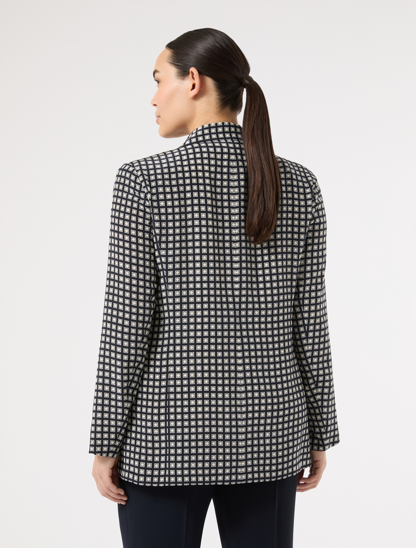 Silk blazer - MIDNIGHTBLUE - Marina Rinaldi - 4