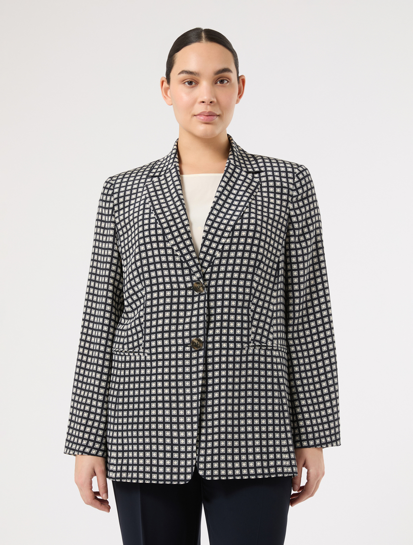 Silk blazer - MIDNIGHTBLUE - Marina Rinaldi - 3