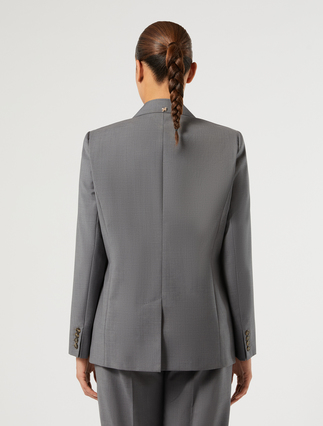 Blazerjacke aus Wollstoff - DUNKELGRAU - Marina Rinaldi - 4