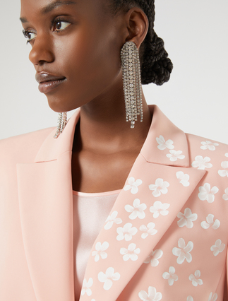 Blazerjacke aus Cady mit Blumen - ROSA - Marina Rinaldi - 5