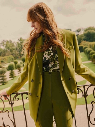 Cady blazer jacket - OLIVE GREEN