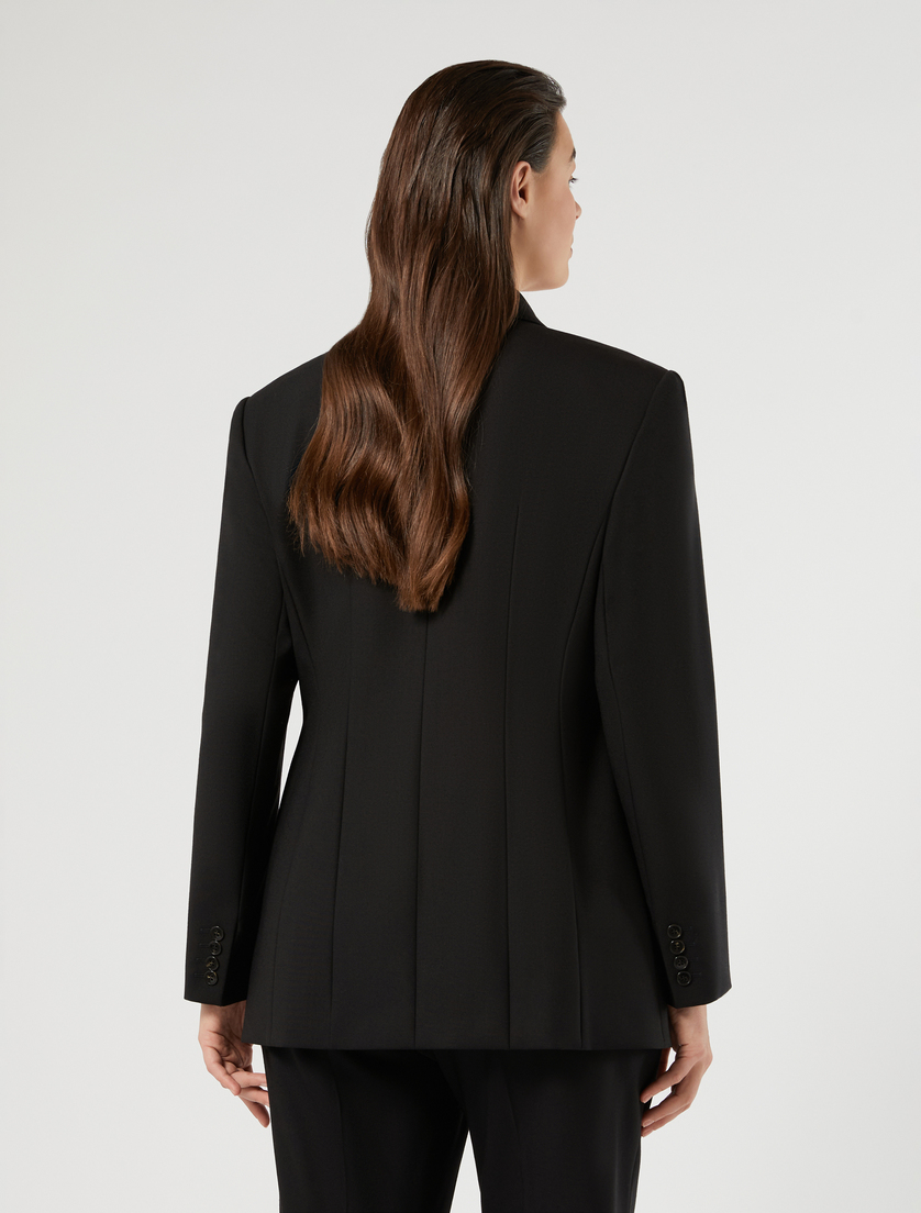 Pure wool blazer jacket - BLACK - Marina Rinaldi - 4