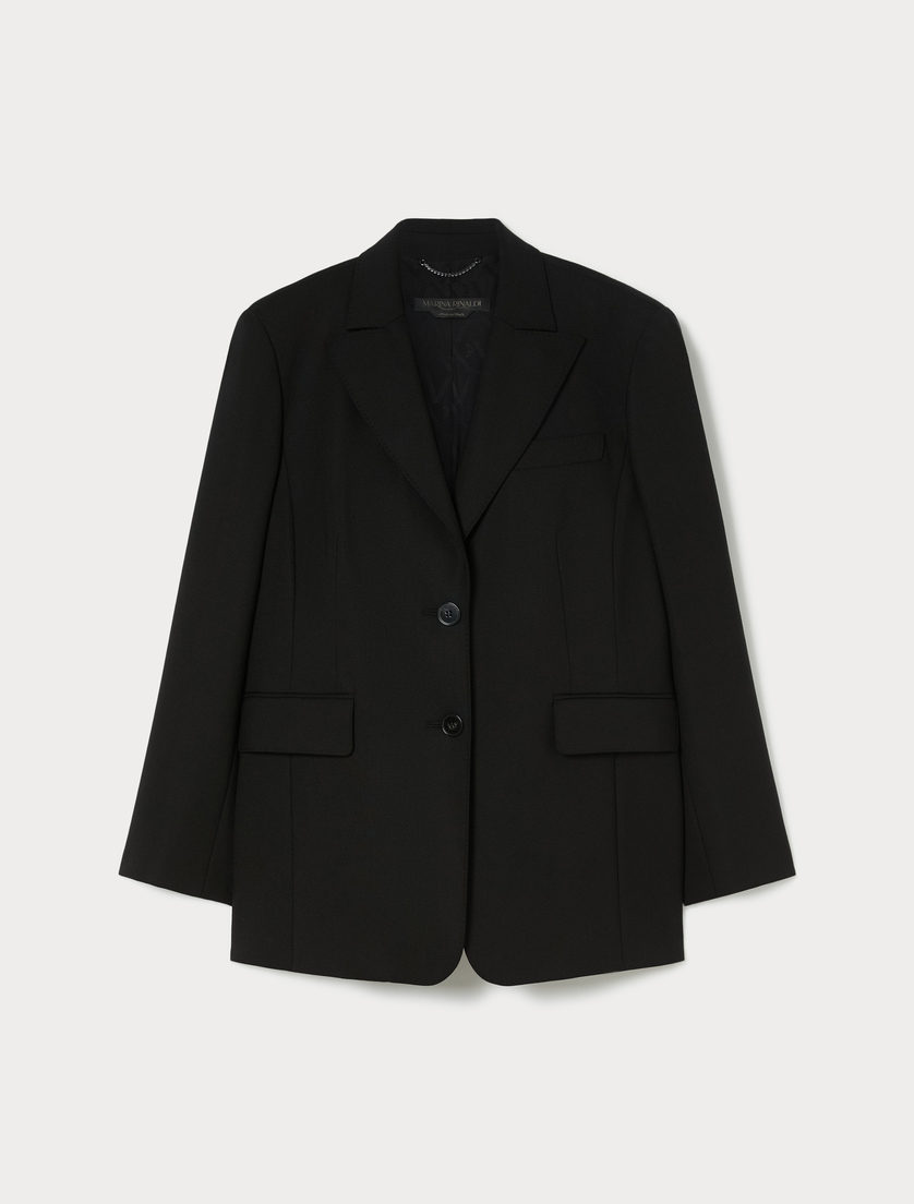 Pure wool blazer jacket - BLACK - Marina Rinaldi