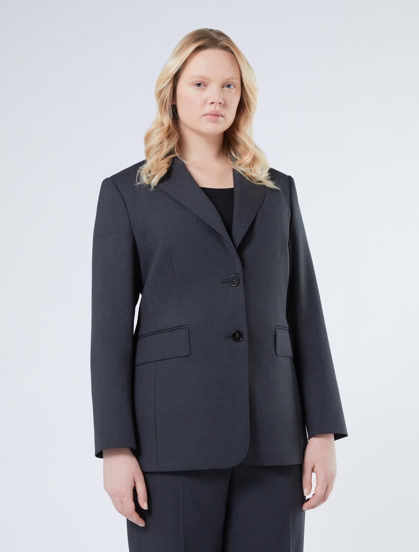 Pure wool blazer jacket - DARK GREY - Marina Rinaldi - 3