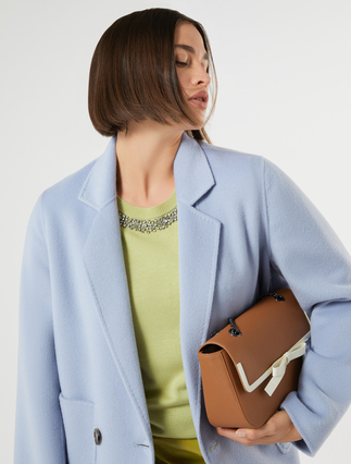 Double-faced pure wool heavy jacket - LIGHT BLUE - Marina Rinaldi - 5