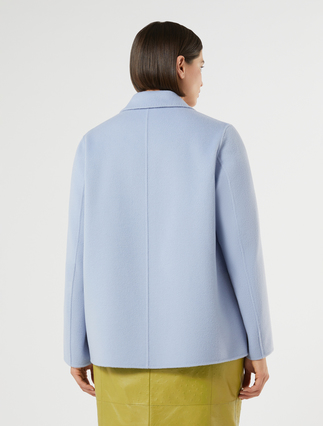 Double-faced pure wool heavy jacket - LIGHT BLUE - Marina Rinaldi - 4