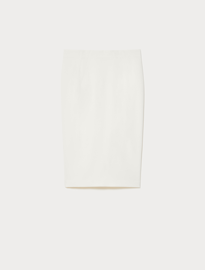 Falda de cady triacetato - BLANCO LANA - Marina Rinaldi
