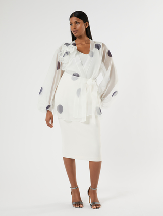 Falda de cady triacetato - Marina Rinaldi