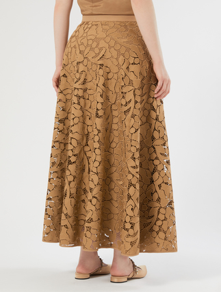 Macramé lace skirt - CAMEL - Marina Rinaldi - 4