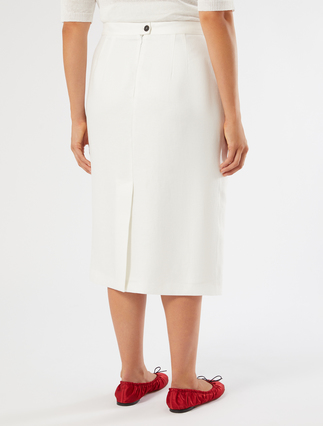 Linen skirt - WHITE - Marina Rinaldi - 4