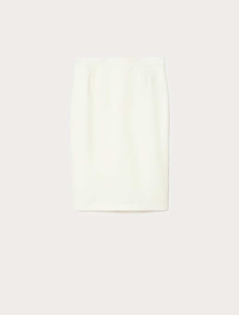 Gonna in lino - BIANCO - Marina Rinaldi