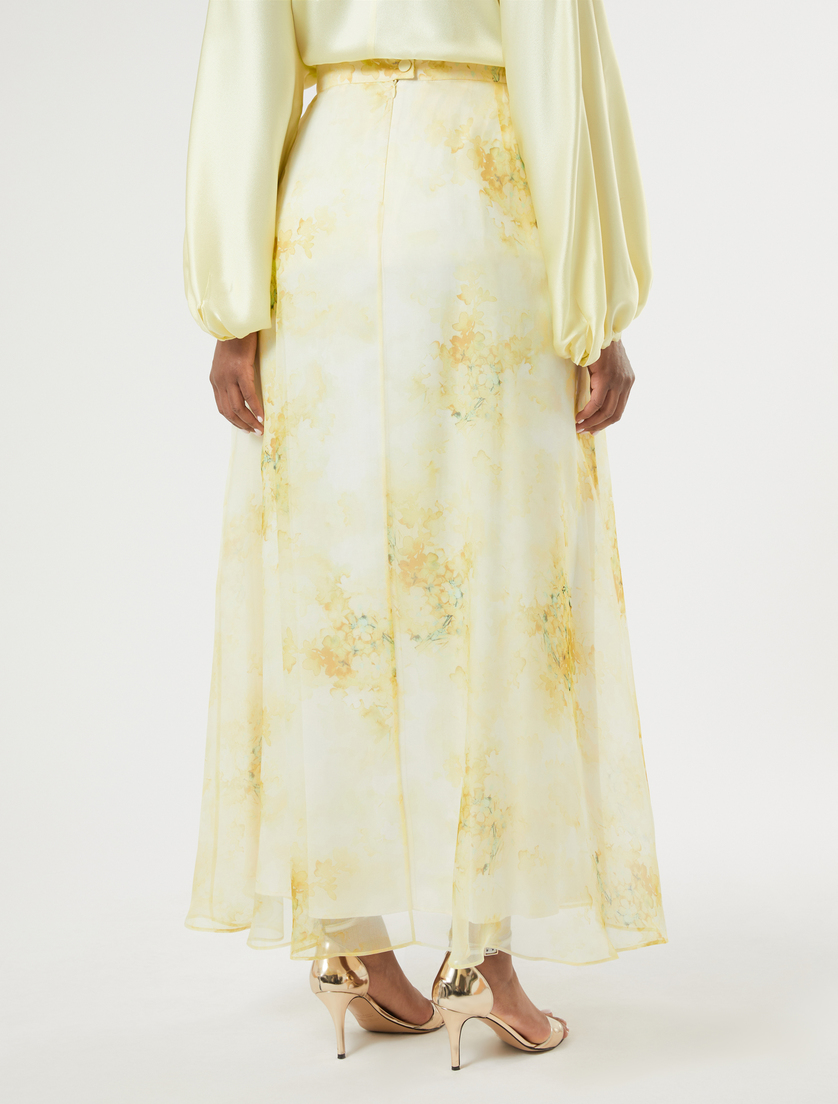 Jupe longue en organza - JAUNE CLAIR - Marina Rinaldi - 4