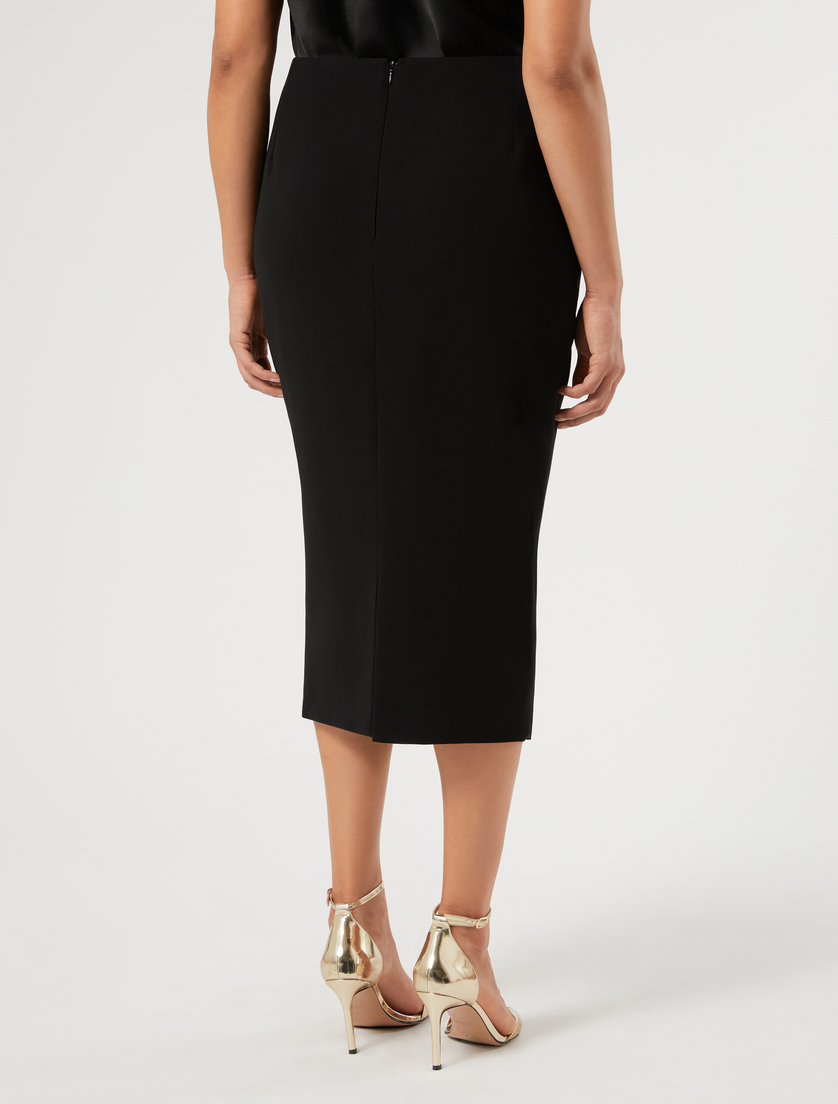 Jupe fourreau en cady - NOIR - Marina Rinaldi - 4