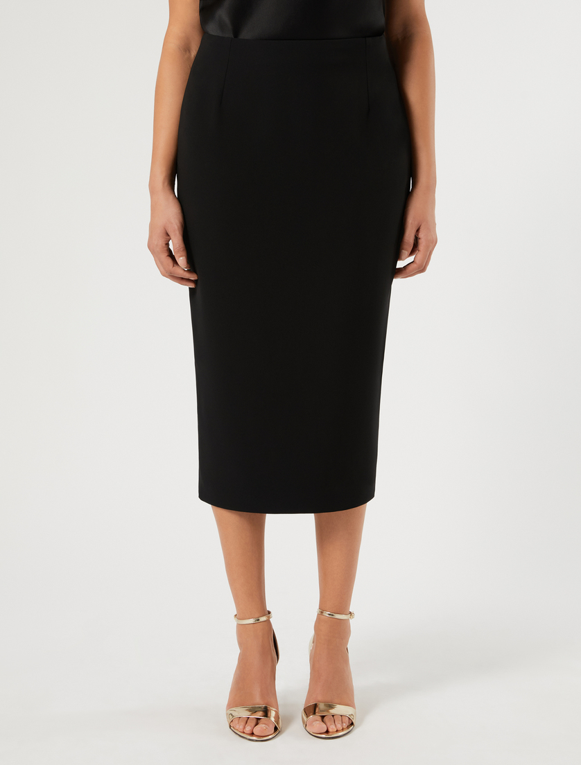 Jupe fourreau en cady - NOIR - Marina Rinaldi - 3