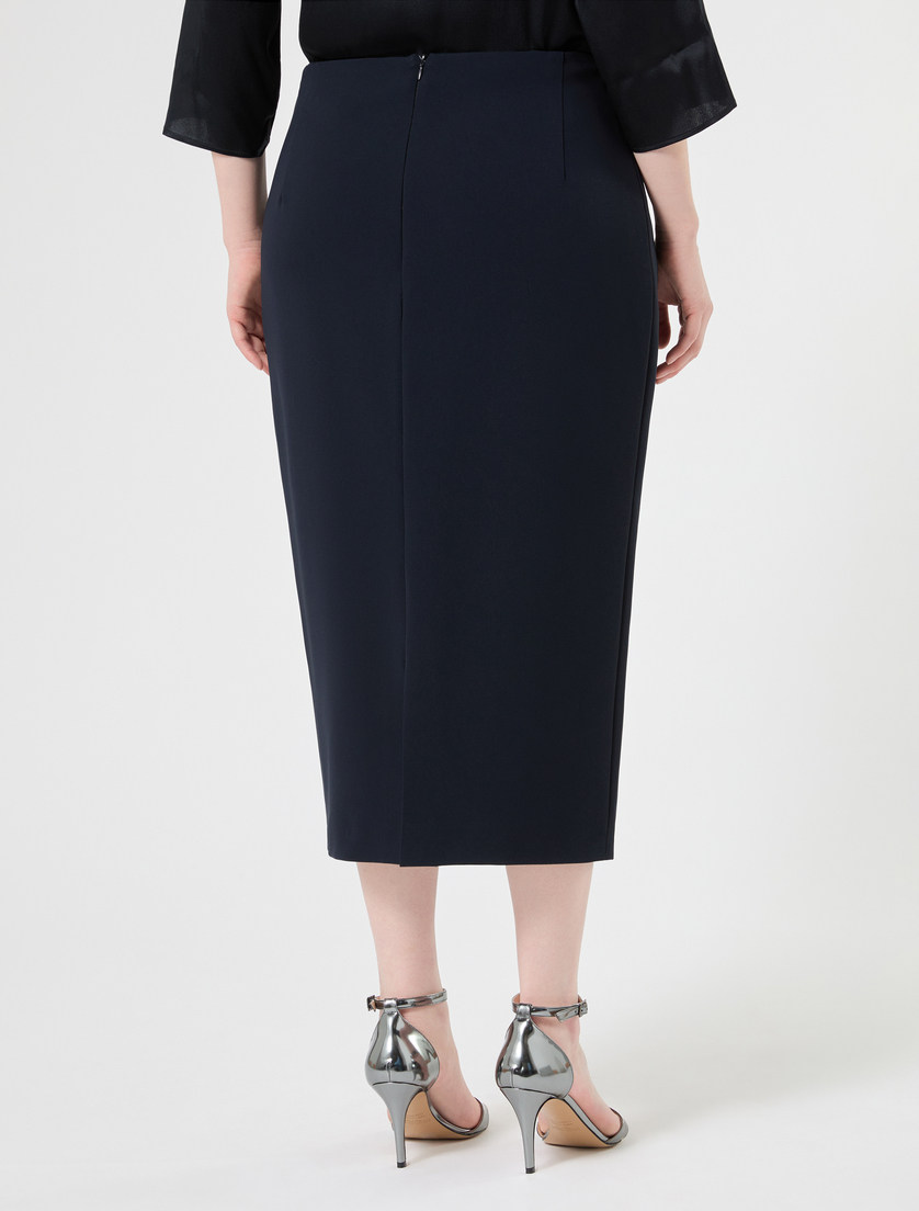 Jupe fourreau en cady - BLEU NUIT - Marina Rinaldi - 4