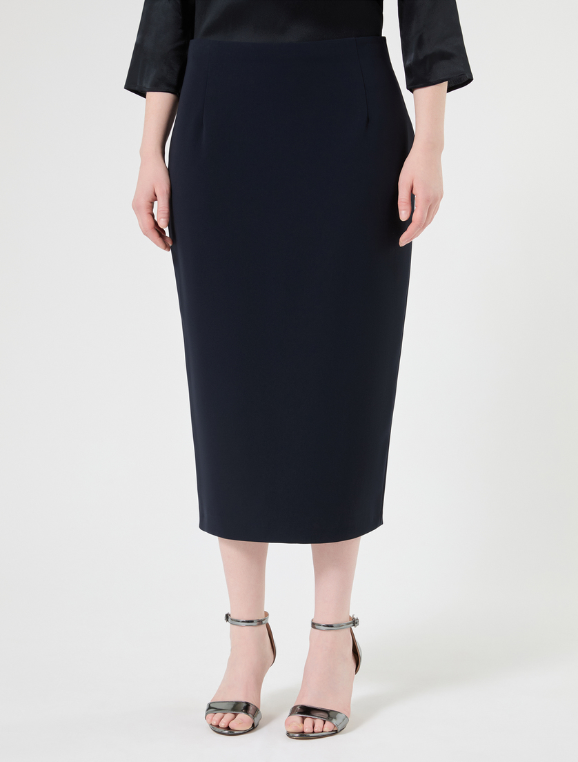 Jupe fourreau en cady - BLEU NUIT - Marina Rinaldi - 3