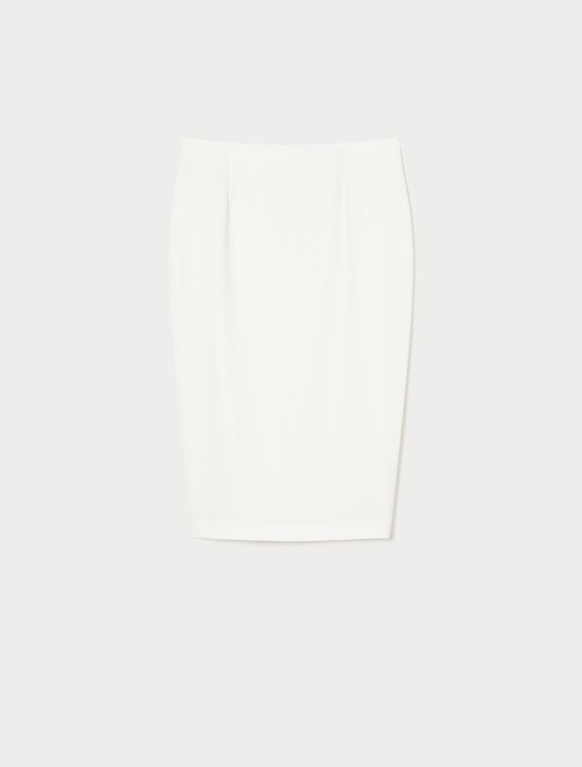 Jupe fourreau en cady - BLANC - Marina Rinaldi