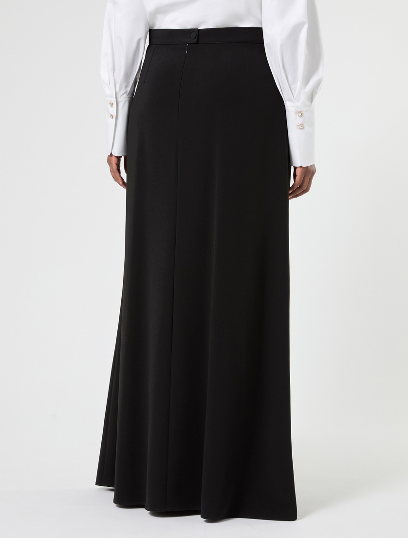 Jupe longue en cady - NOIR - Marina Rinaldi - 4