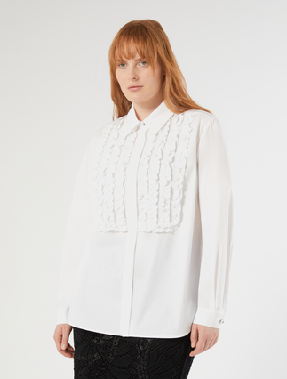 Hemdbluse aus Bio-Baumwoll-Popeline - WEISS