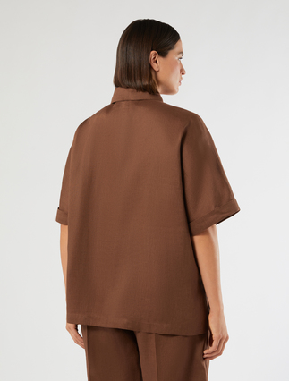 Linen canvas shirt - COCOA - Marina Rinaldi - 4