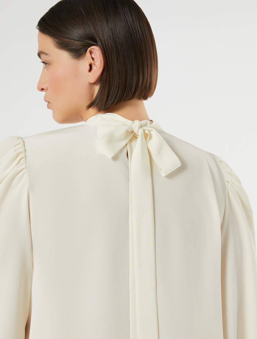 Silk crepe de chine blouse - IVORY - Marina Rinaldi - 5