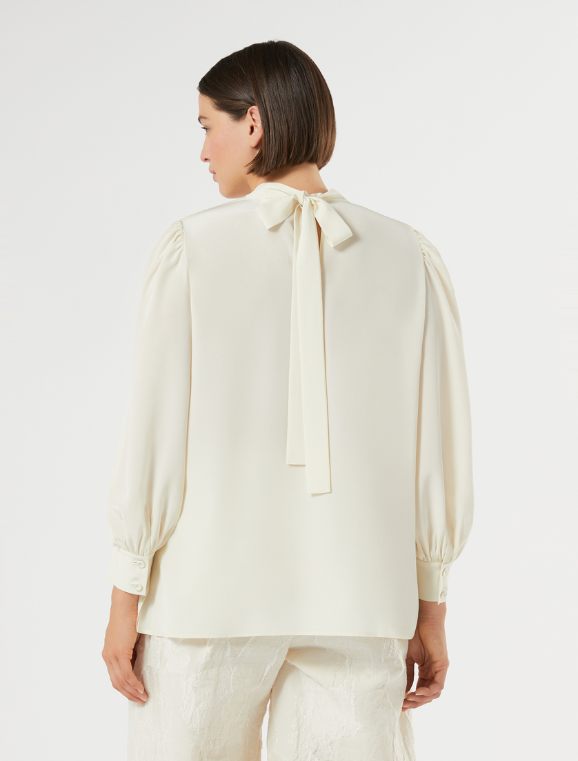 Silk crepe de chine blouse - IVORY - Marina Rinaldi - 4