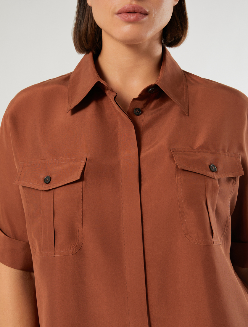 Silk Habotai shirt - AMBER - Marina Rinaldi - 5
