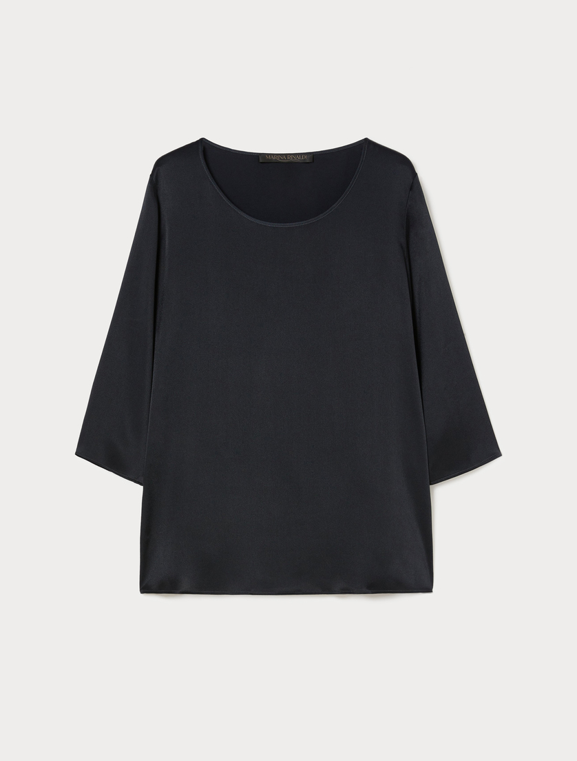 Lightweight satin blouse - MIDNIGHTBLUE - Marina Rinaldi