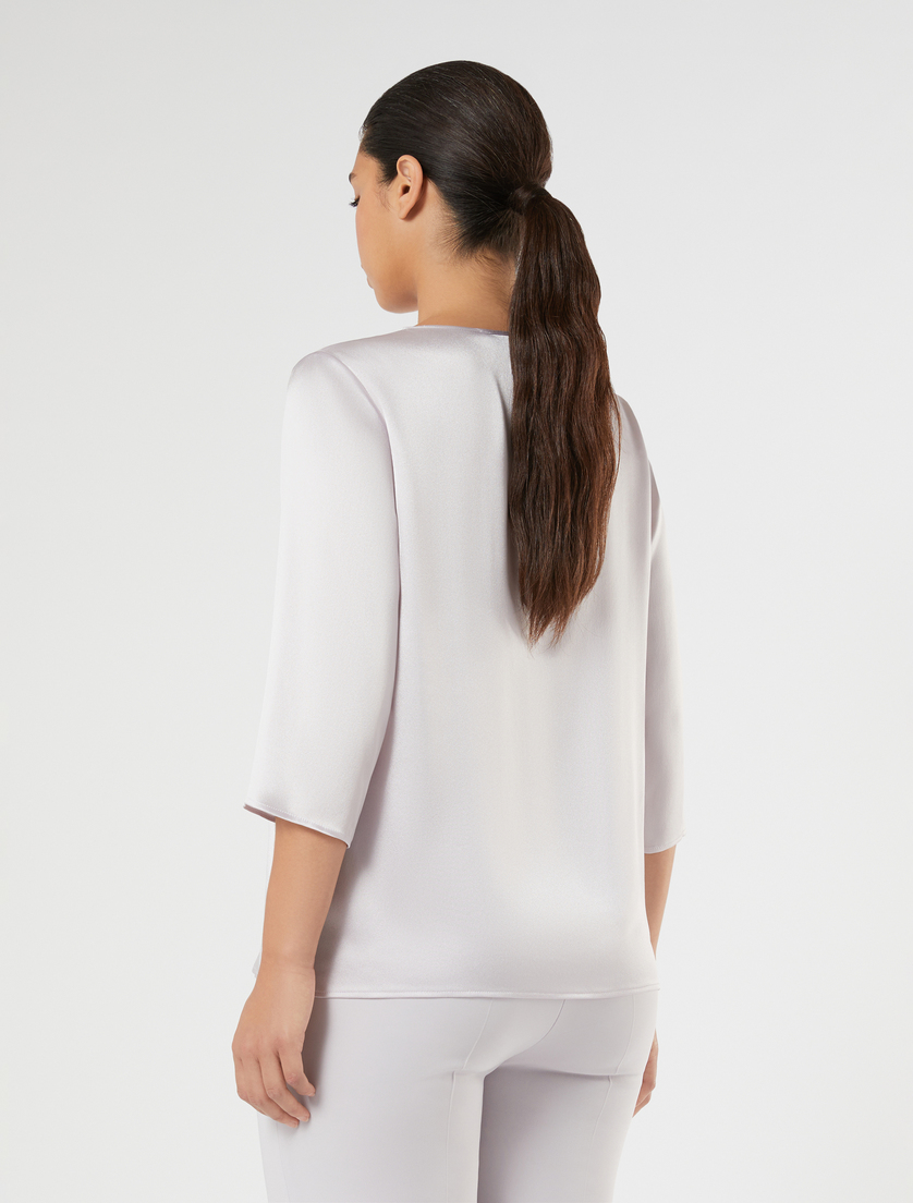 Blusa in satin leggero - LAVANDA - Marina Rinaldi - 4
