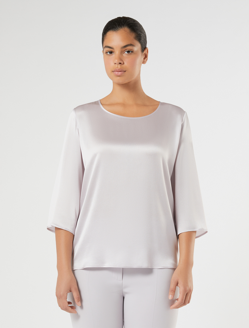 Blusa in satin leggero - LAVANDA - Marina Rinaldi - 3
