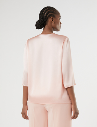 Lightweight satin blouse - PINK - Marina Rinaldi - 4